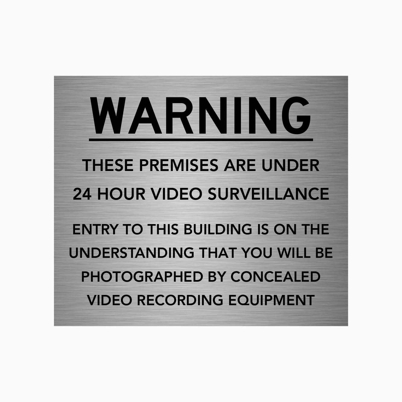 WARNING THESE PREMISES ARE UNDER 24 HOUR VIDEO SURVEILLANCE SIGN - GET SIGNS