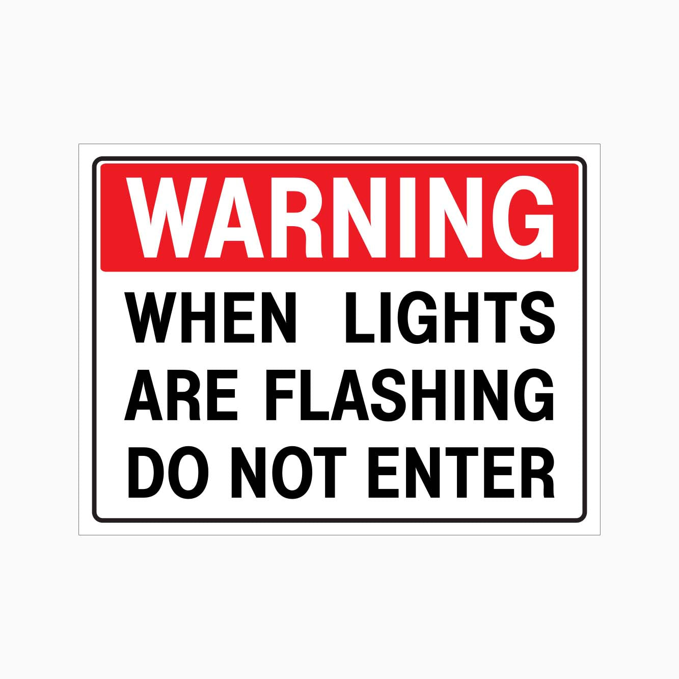 Flashing Lights Warning Sign