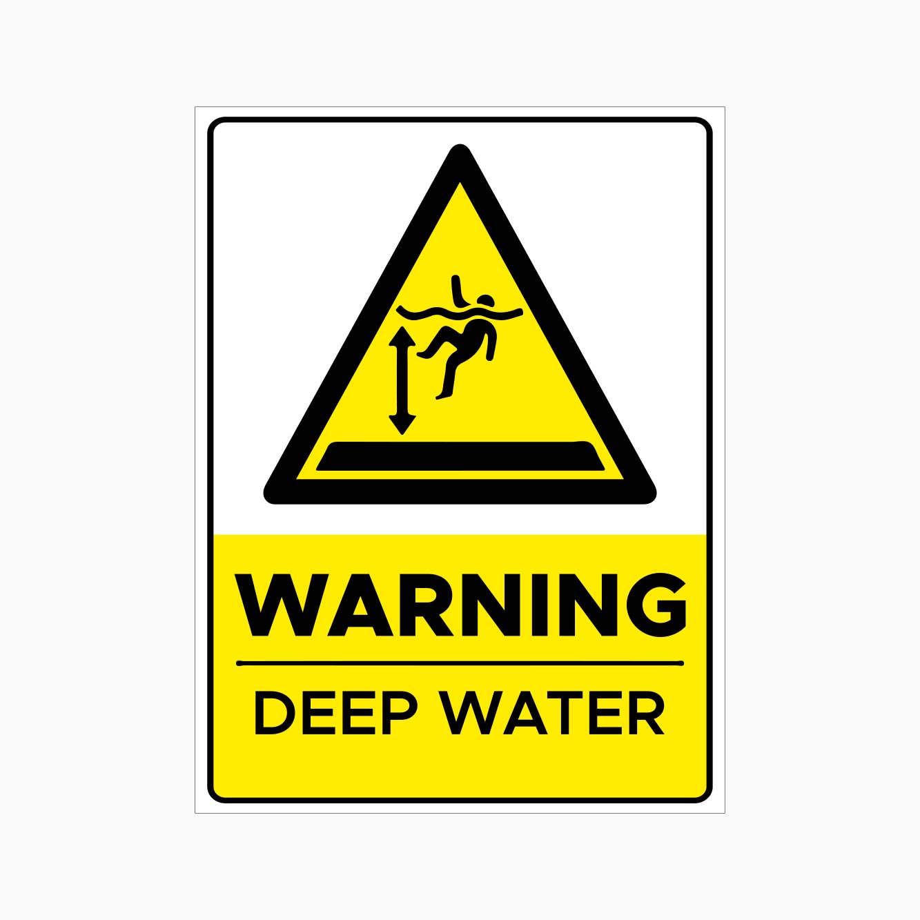 WARNING DEEP WATER SIGN