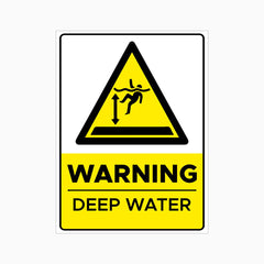 WARNING DEEP WATER SIGN