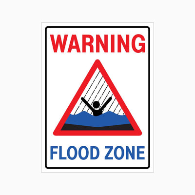 WARNING FLOOD ZONE SIGN