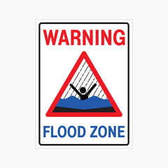 WARNING FLOOD ZONE SIGN