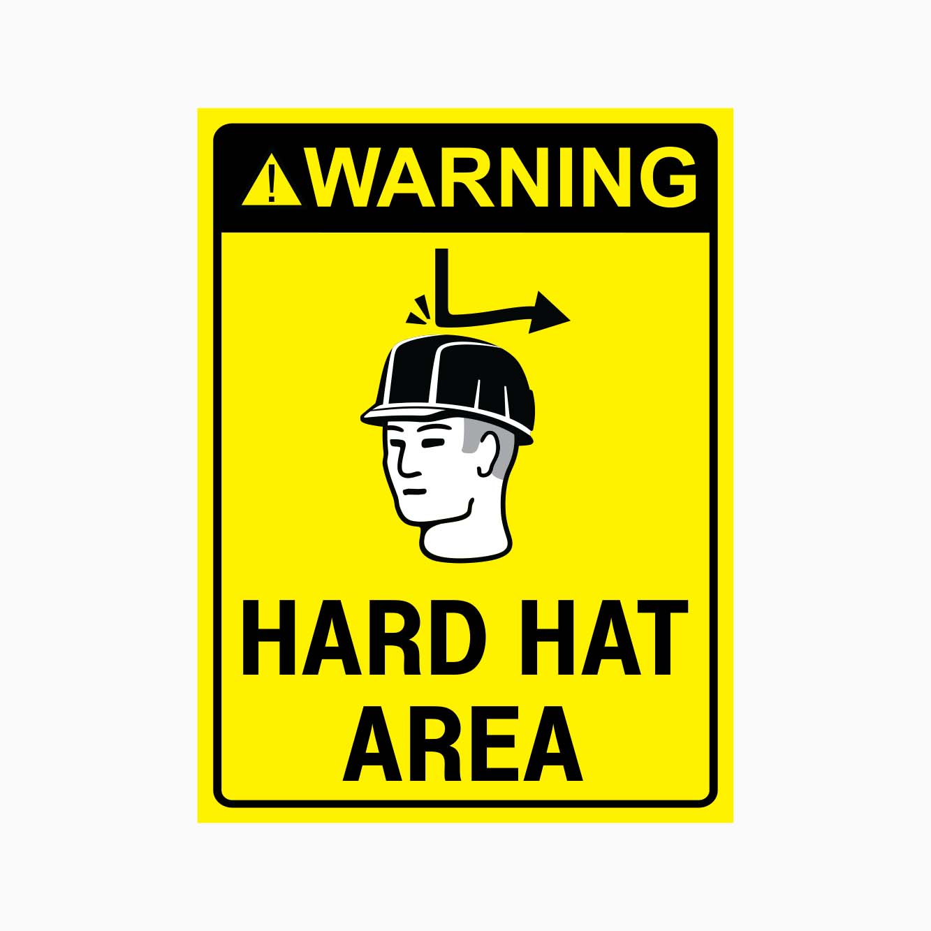 WARNING HARD HAT AREA Sign | Durable Safety Signs | GET SIGNS Australia ...