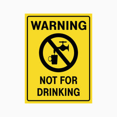 WARNING NOT FOR DRINKING SIGN