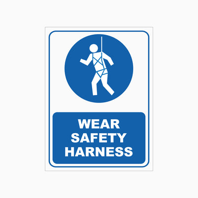 WEAR SAFETY HARNESS SIGN