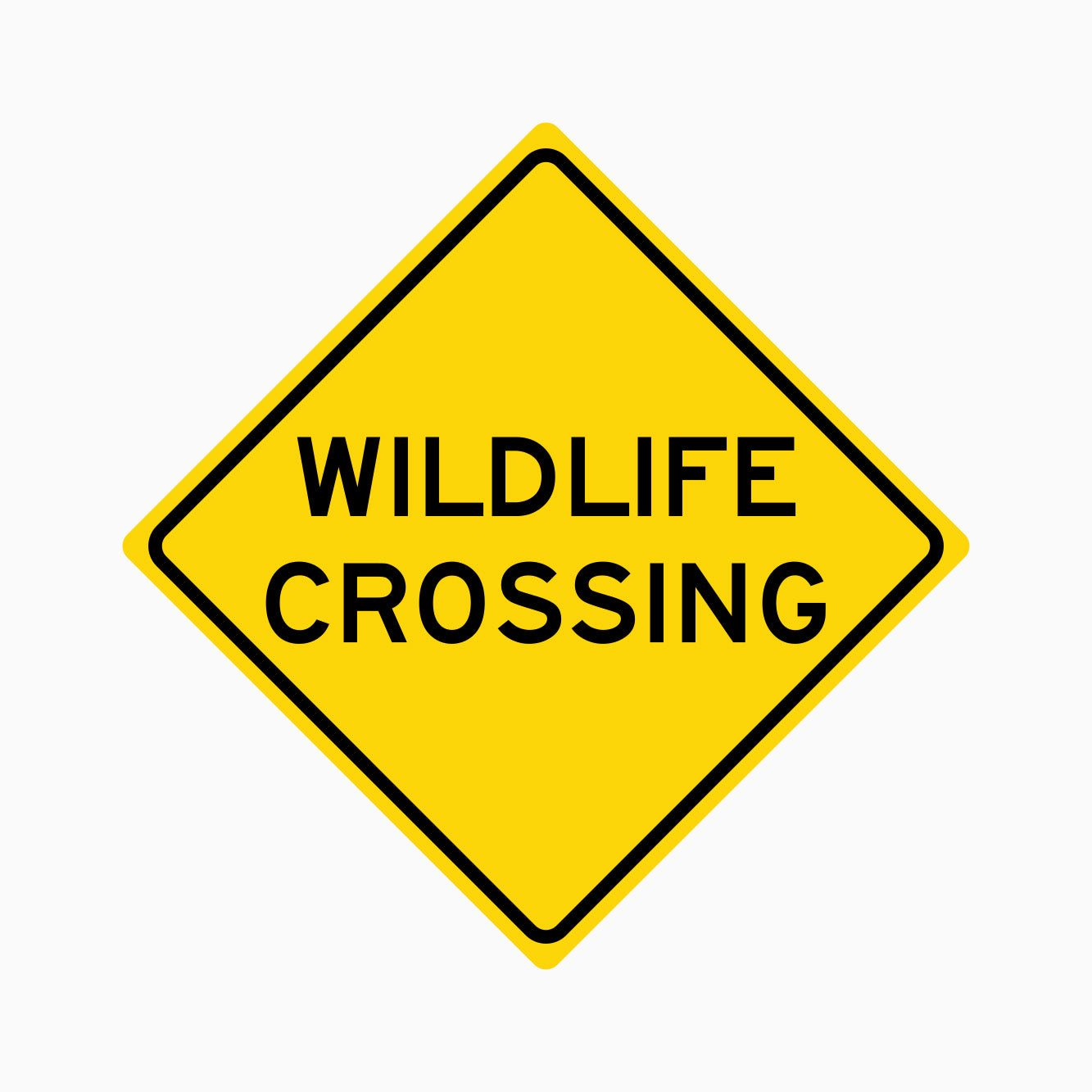 Panneau Métal Décoratif "Wildlife Crossing" - Personnalisable, Aluminium, Pour Lodge Ou Cabine