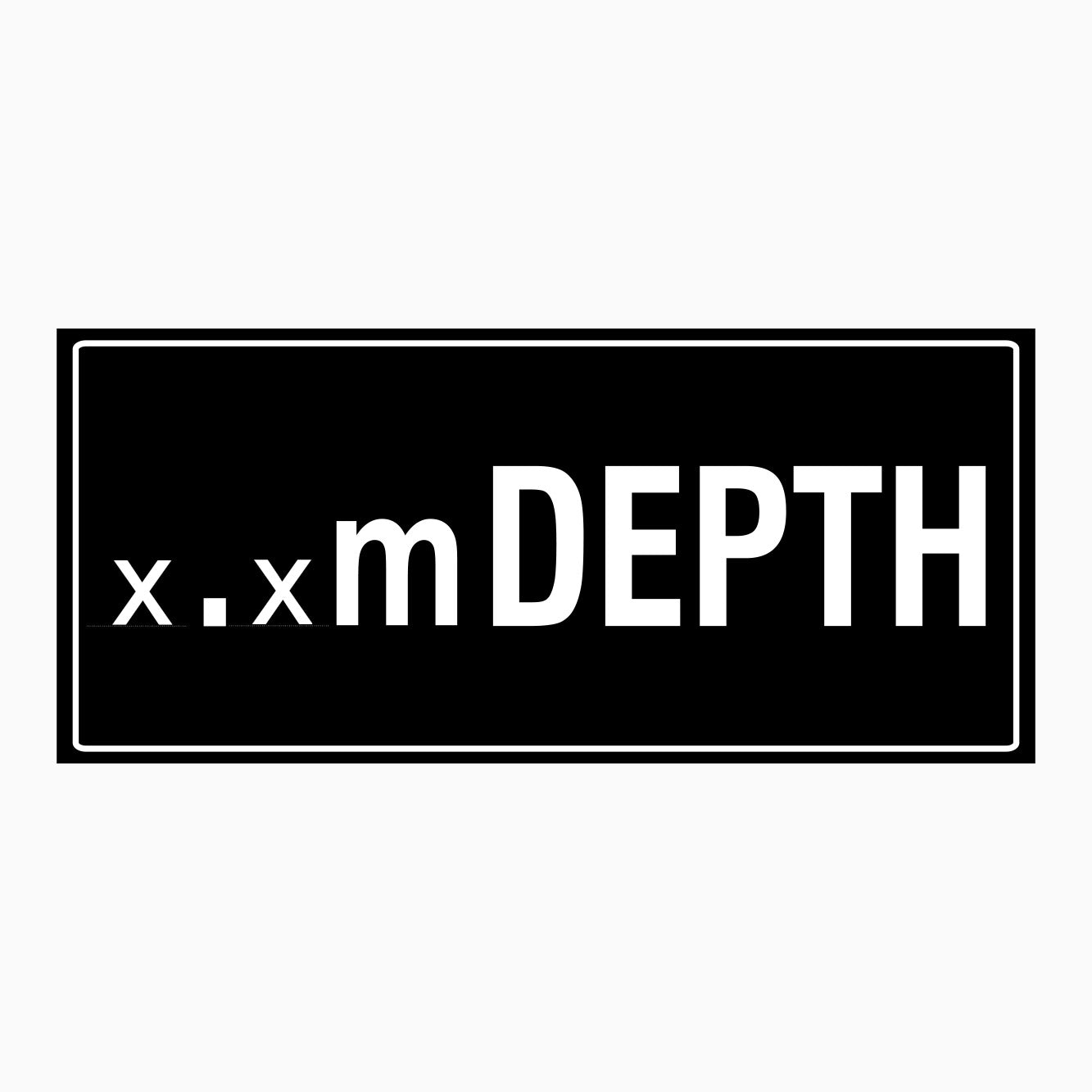 POOL DEPTH SIGN (CUSTOM NUMBER) – Get signs