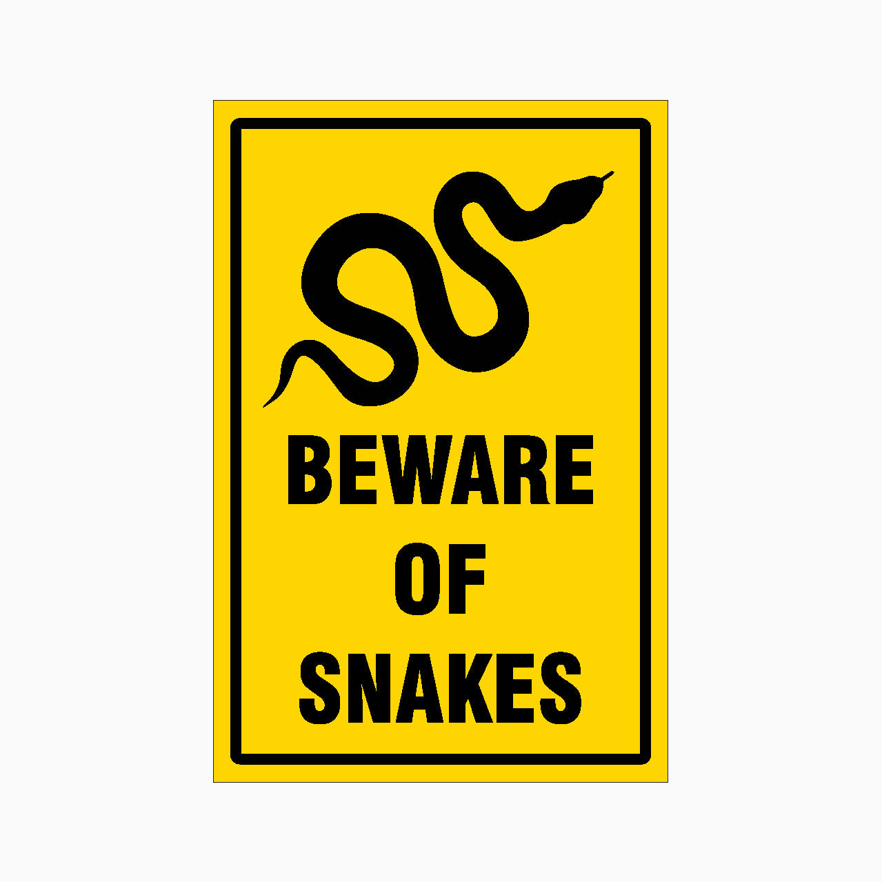 BEWARE OF SNAKES SIGN – Get signs