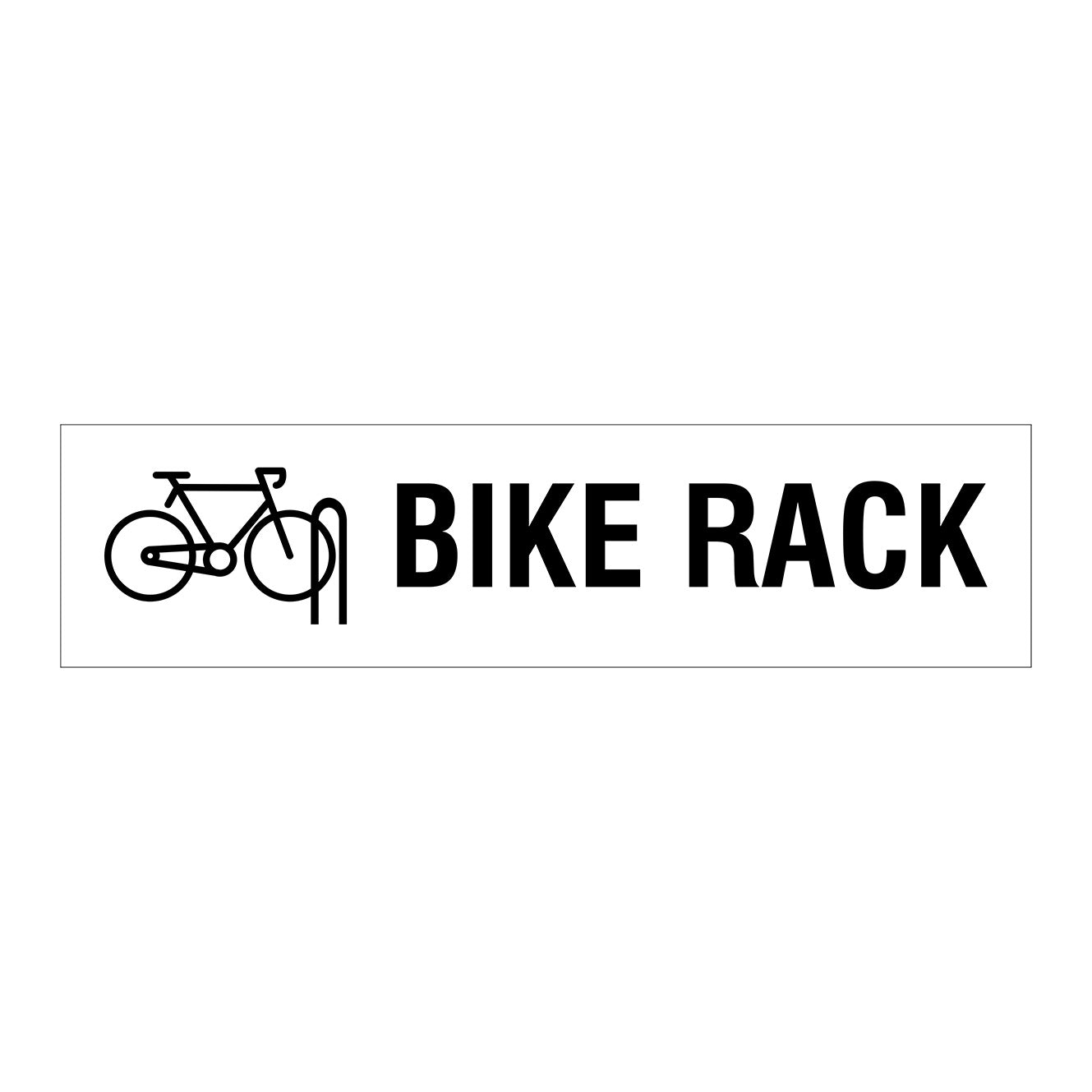 Bike Rake Sign - statutory sign - white