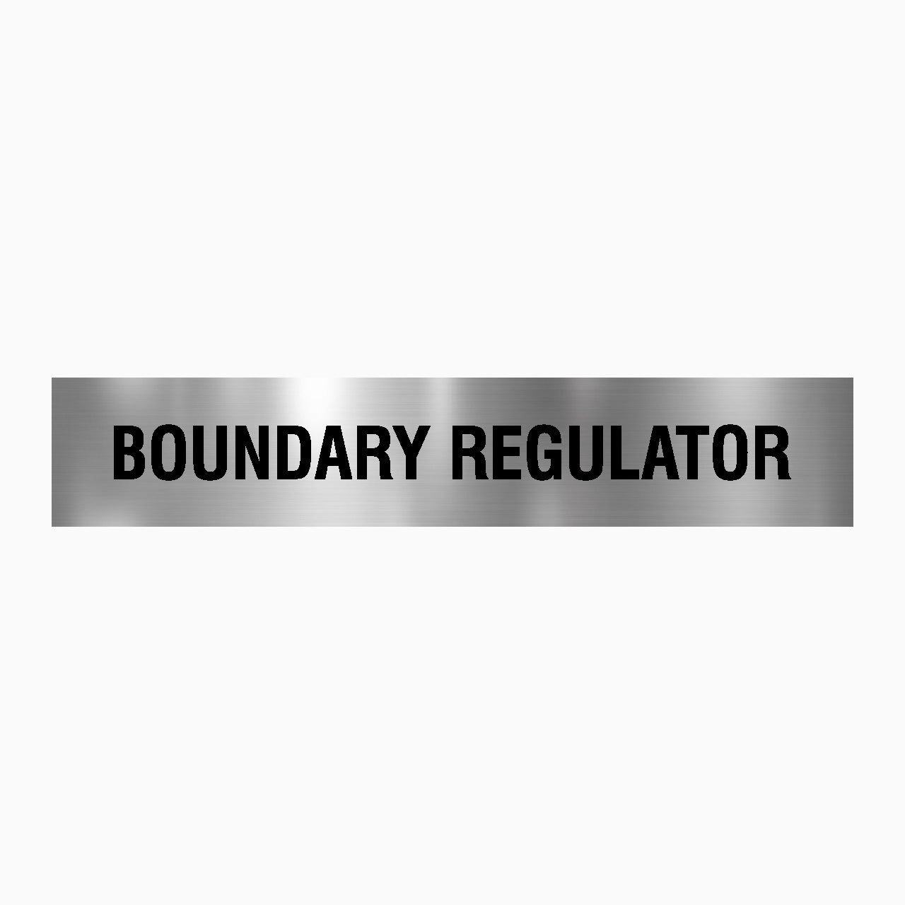 BOUNDARY REGULATOR SIGN 