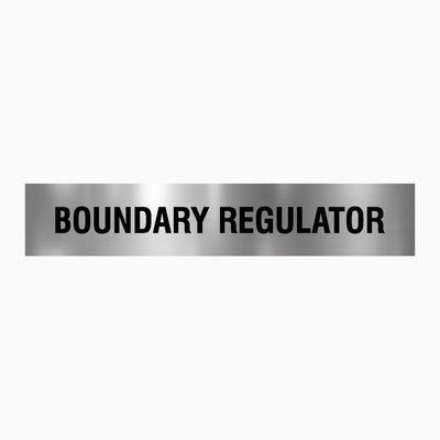 BOUNDARY REGULATOR SIGN