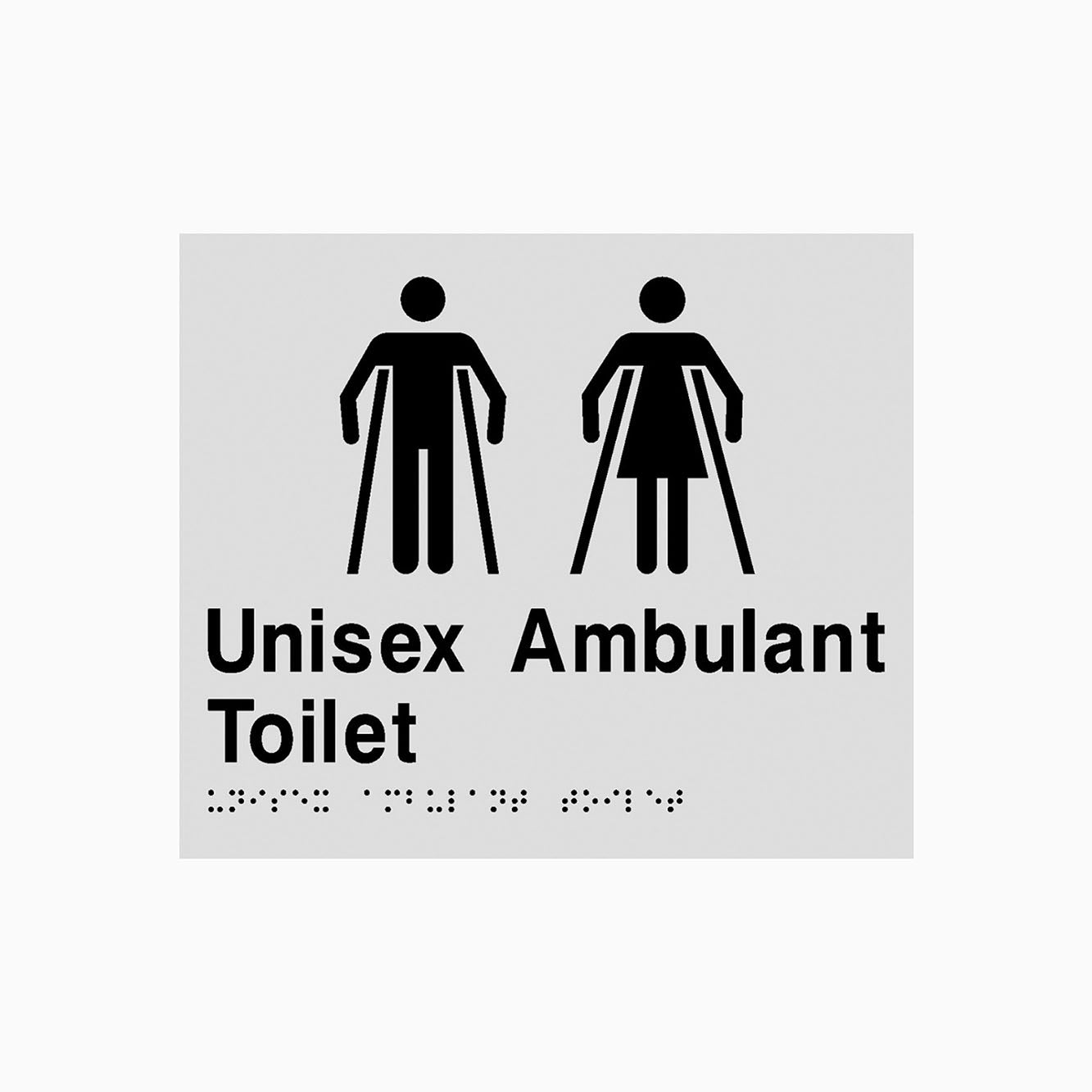 Braille Sign - Unisex Ambulant Toilet