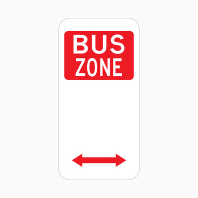 BUS ZONE SIGN Left and Right