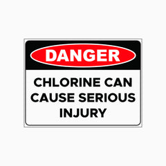 CHLORINE CAN CAUSE SERIOUS INJURY SIGN