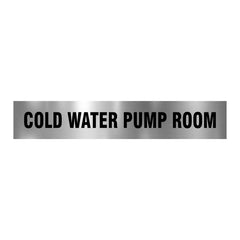 COLD WATER PUMP ROOM SIGN