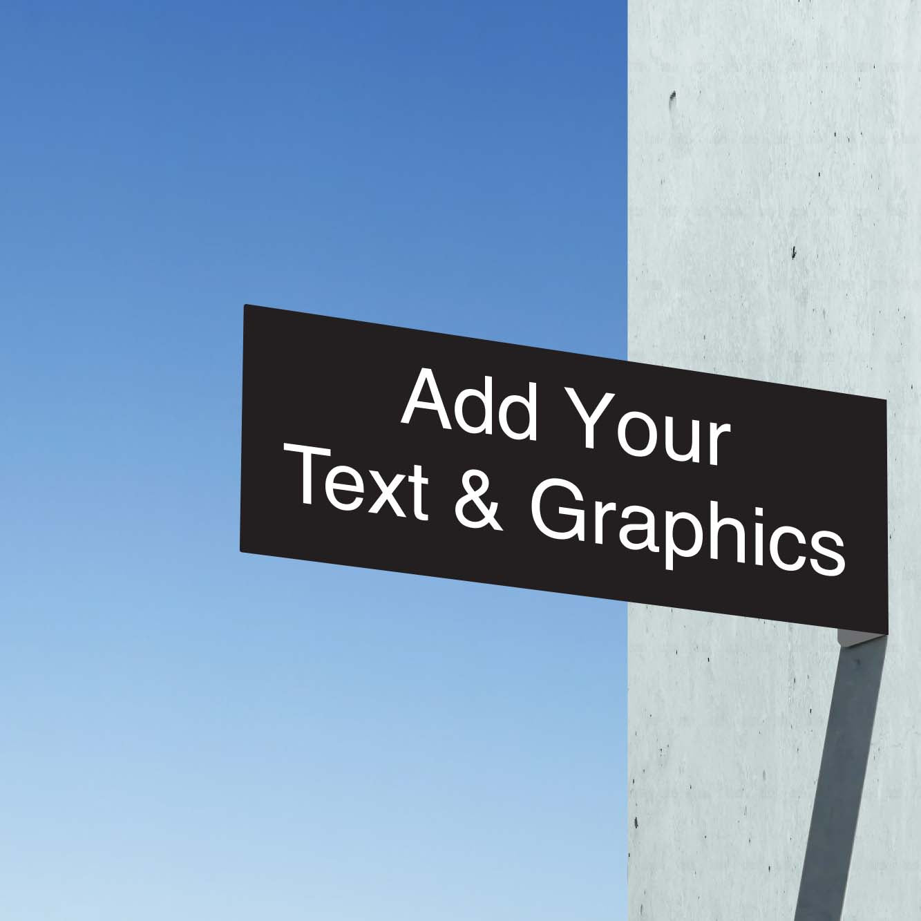 Custom Double-Sided Rectangle Blade Sign (Your Text and Graphics) - GET SIGNS