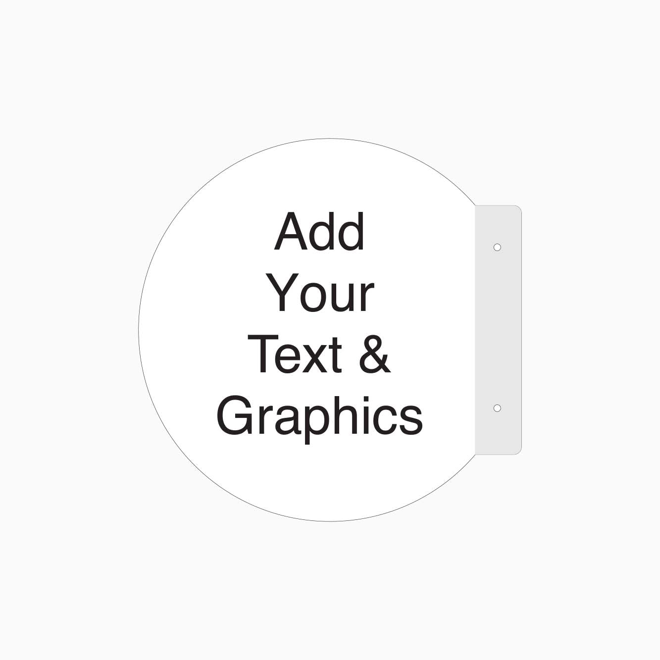 Custom Double-Sided Circle Blade Sign (Your Text and Graphics) - GET SIGNS