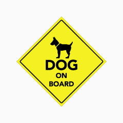 DOG ON BOARD SIGN