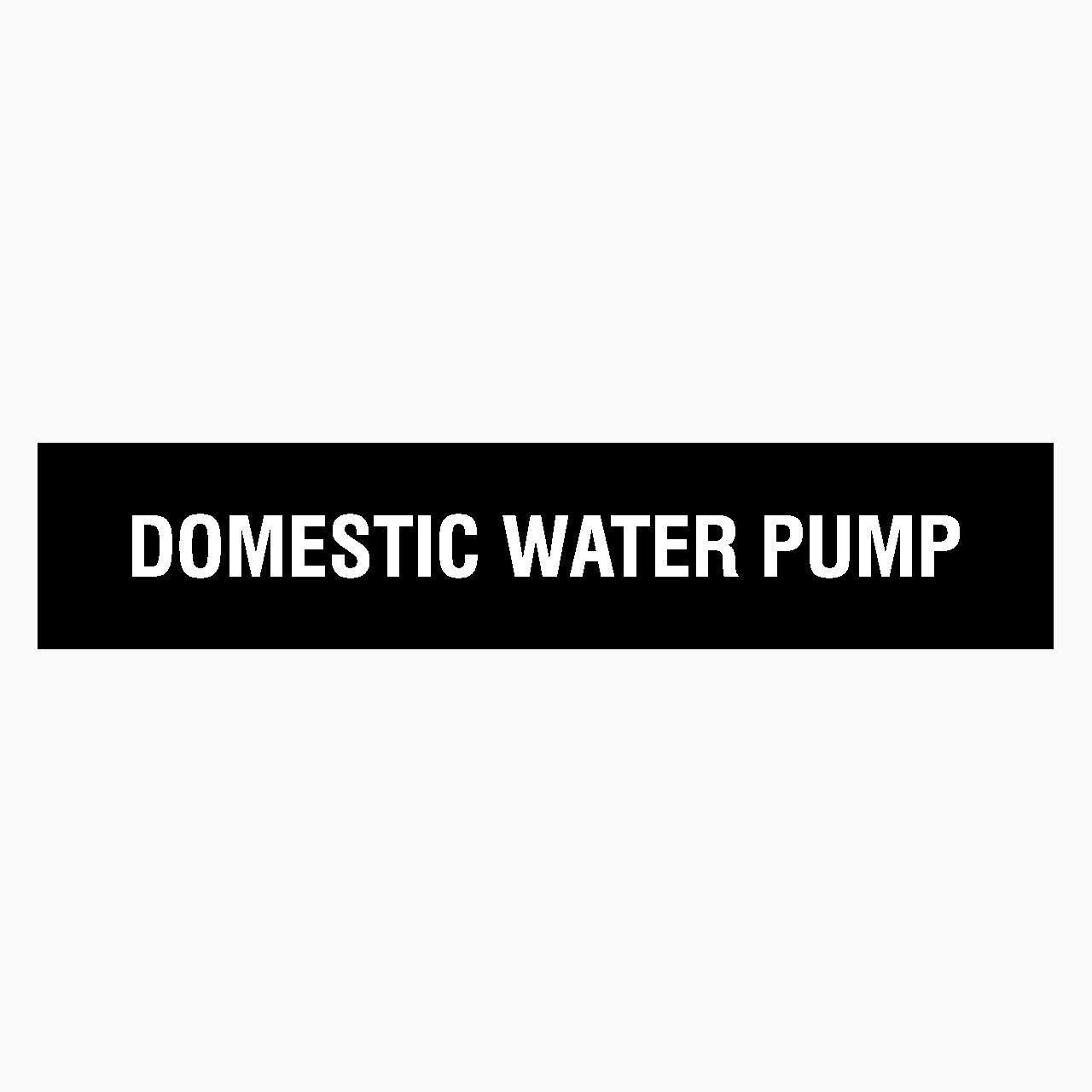 DOMESTIC WATER PUMP SIGN
