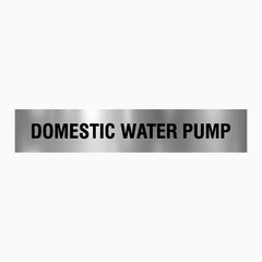 DOMESTIC WATER PUMP SIGN