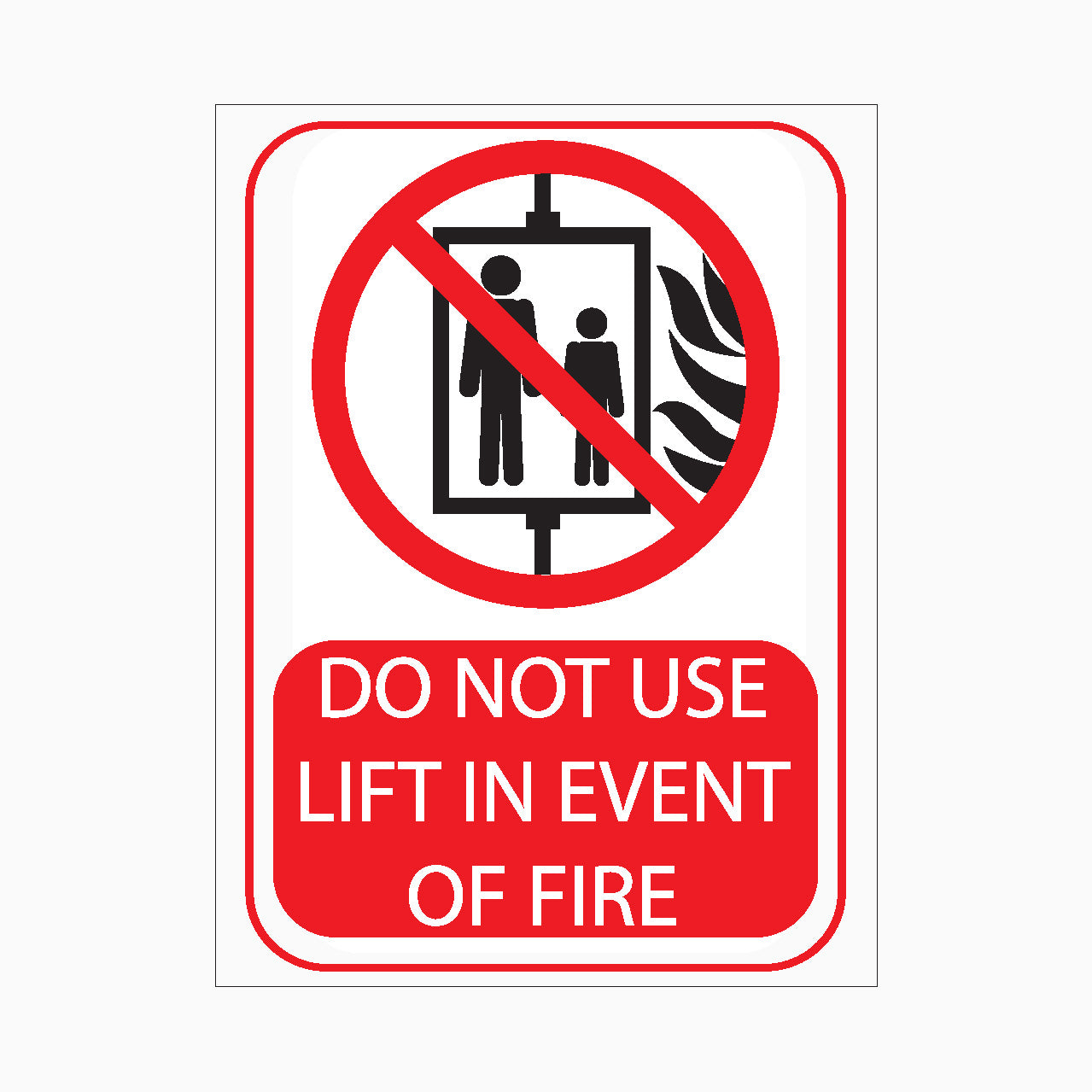 Sign High Lift Use Of Lift Fire at Charlotte Wiltshire blog
