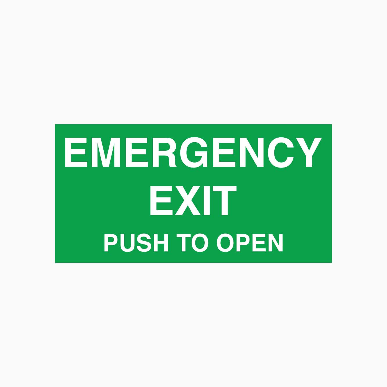 EMERGENCY EXIT PUSH TO OPEN SIGN - GET SIGNS