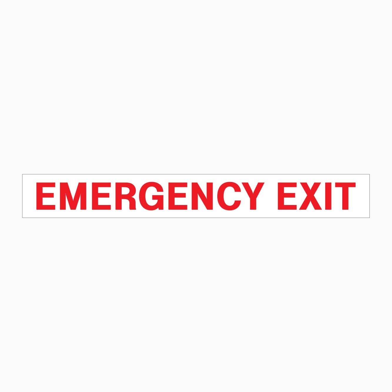 EMERGENCY EXIT for vehicle SIGN