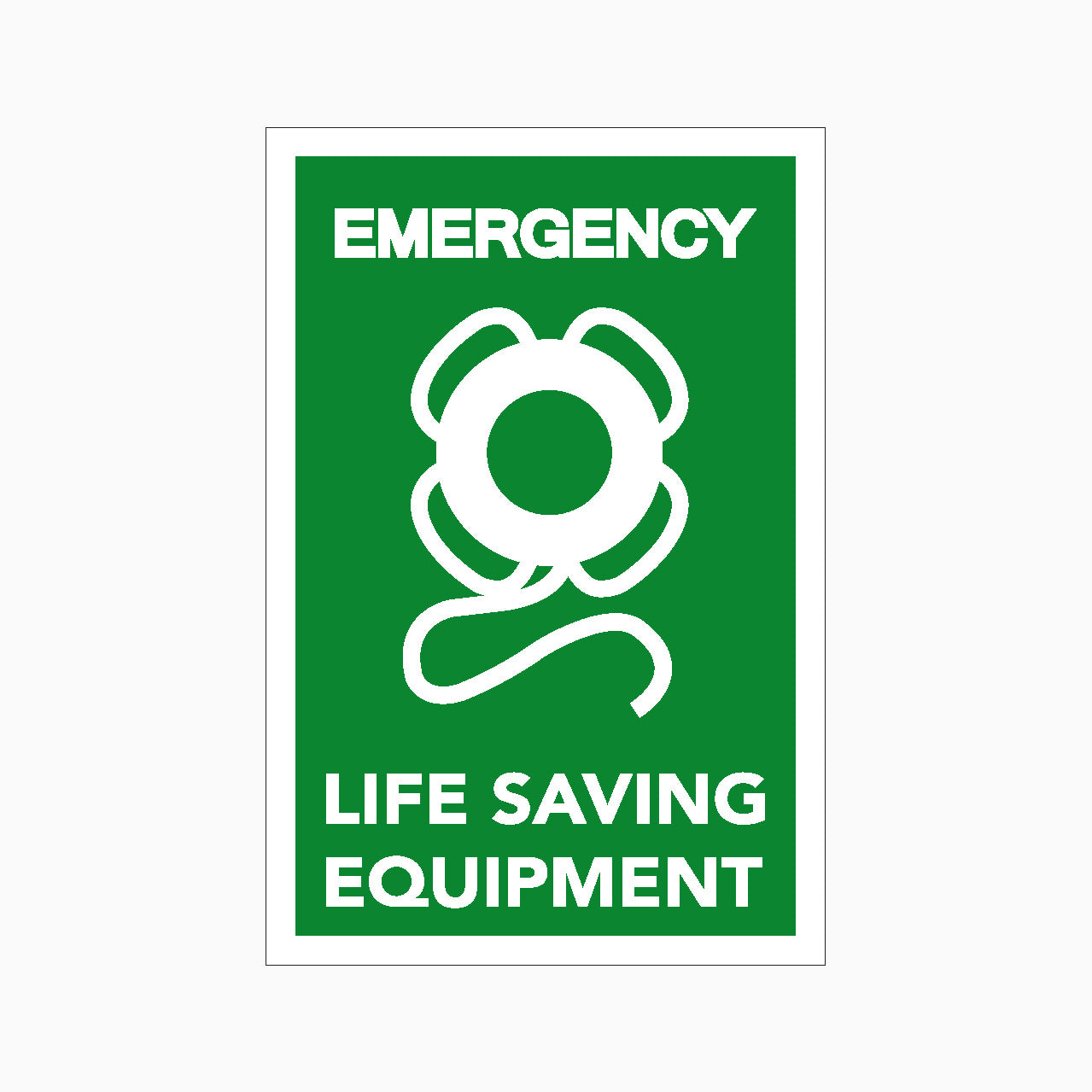 EMERGENCY LIFE SAVING EQUIPMENT SIGN – Get signs