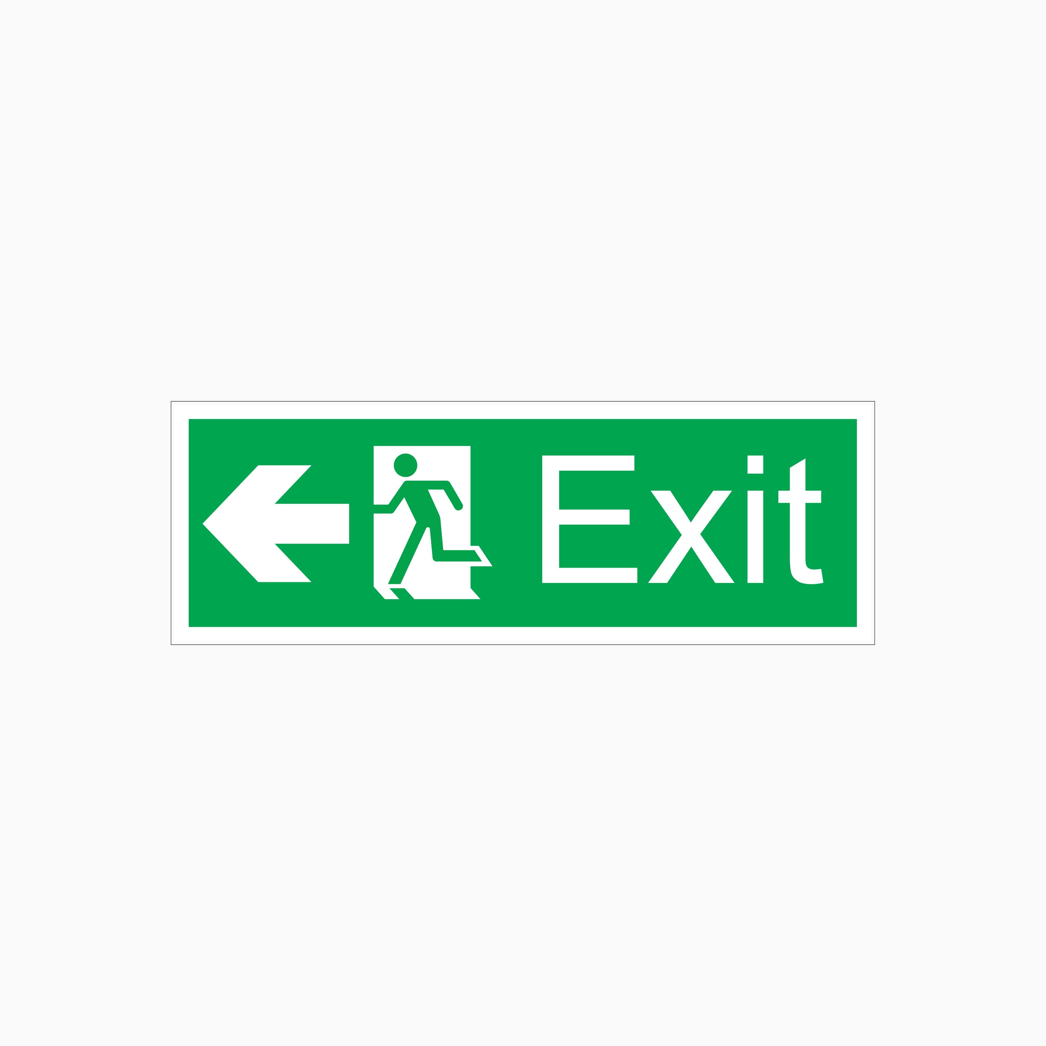 EXIT SIGN - Left Arrow -emergency exit signs