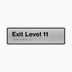 Exit Level 11 - Braille Sign