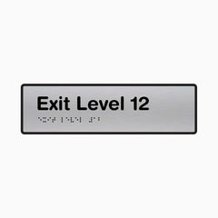 Exit Level 12 - Braille Sign