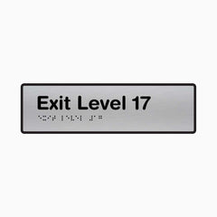 Exit Level 17 - Braille Sign