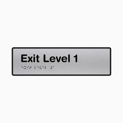 Exit Level 1 - Braille Sign