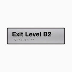 Exit Level B2 - Braille Sign