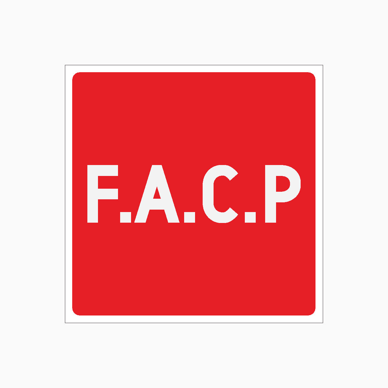 statutory signs - online shop - F.A.C.P SIGN