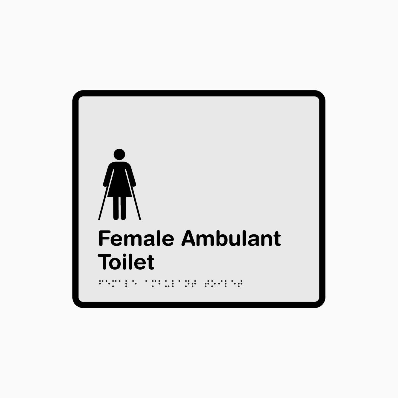 Female Ambulant Braille & Tactile Sign - Get Signs