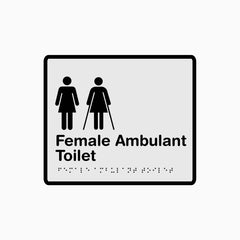 Female & Female Ambulant Braille & Tactile Sign