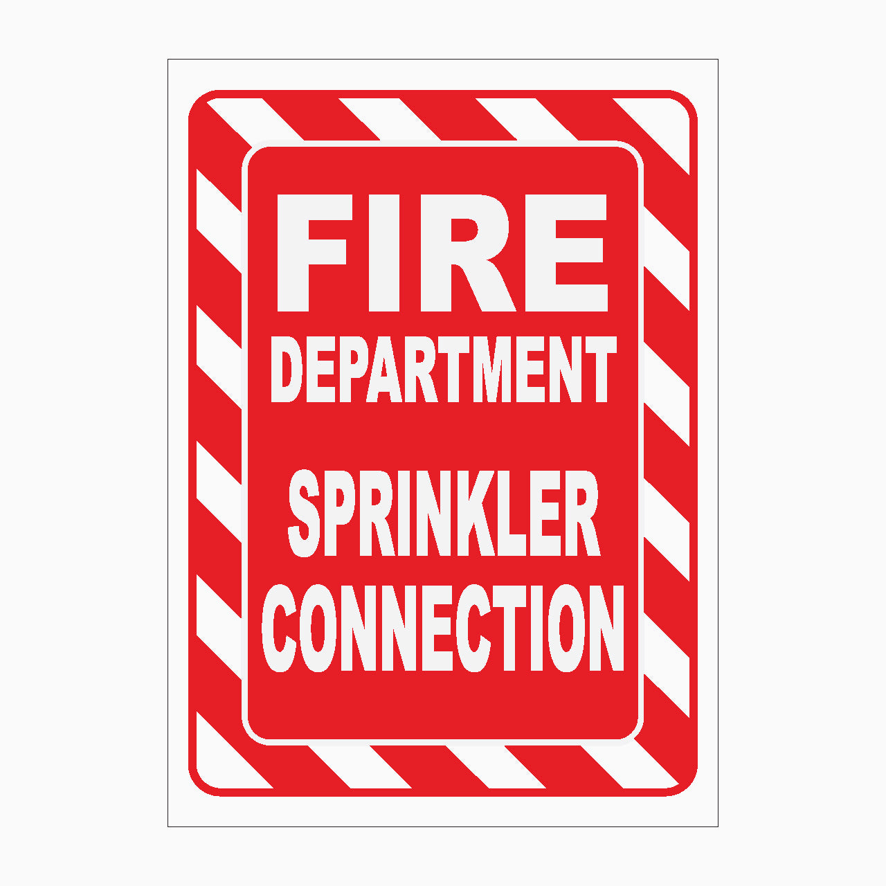 FIRE DEPARTMENT SPRINKLER CONNECTION SIGN - fire safety signs - online shop - get signs