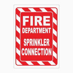 FIRE DEPARTMENT SPRINKLER CONNECTION SIGN