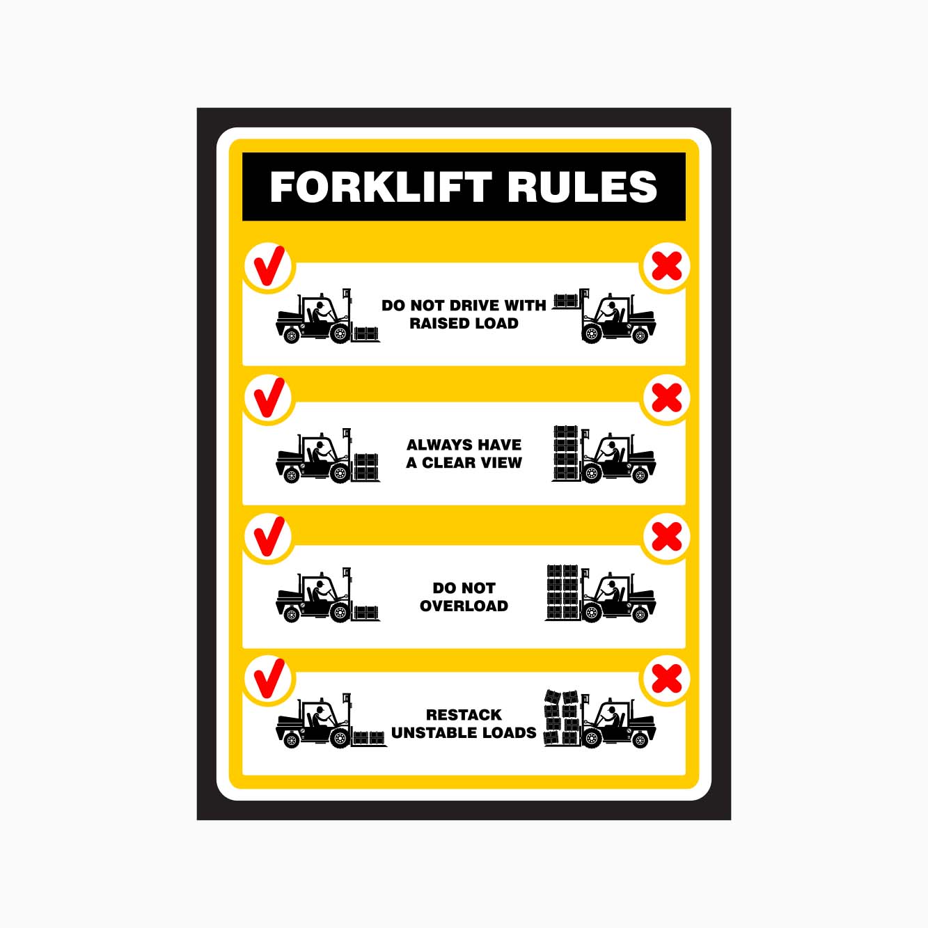 FORKLIFT RULES SIGN