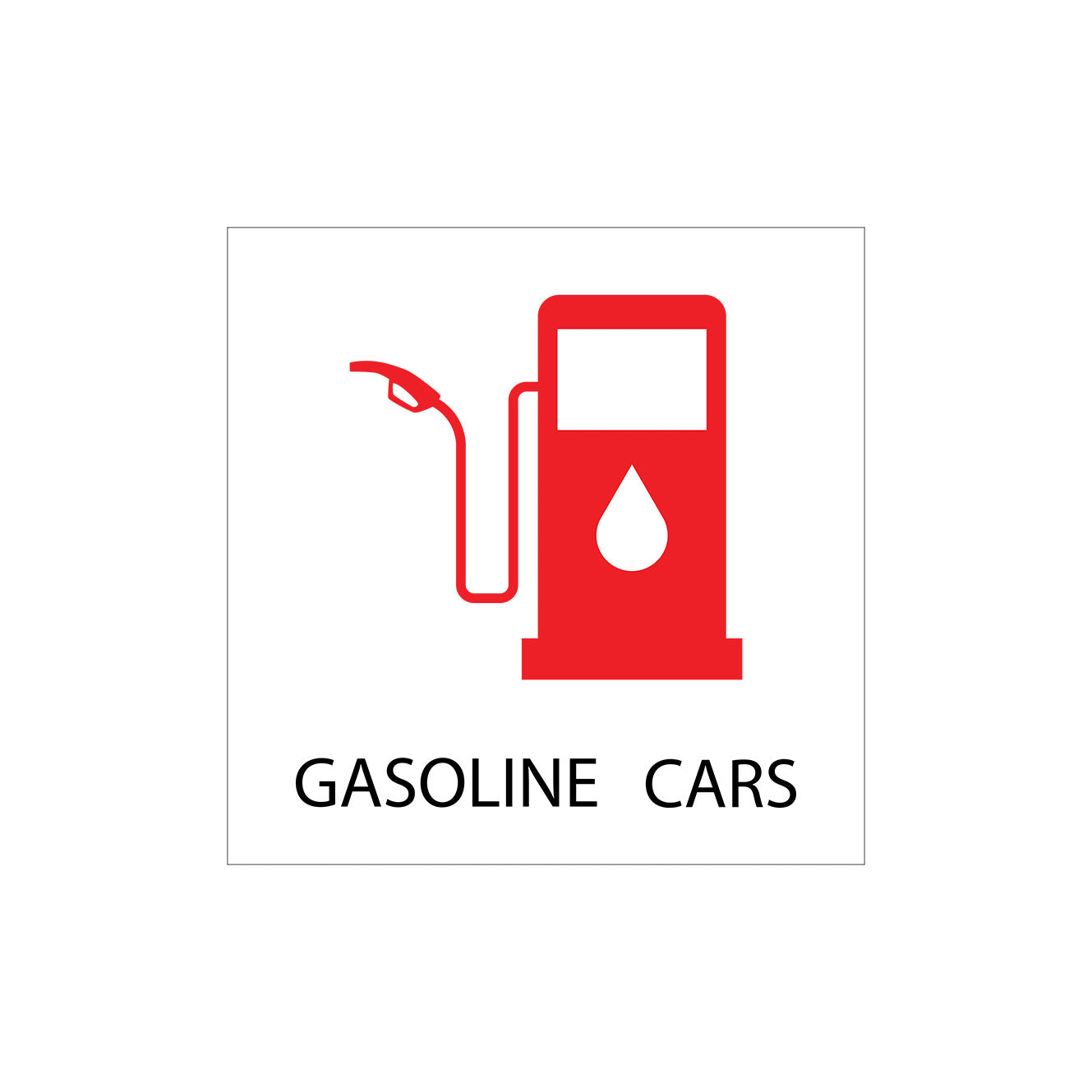 GASOLINE CARS STICKER - Petrol Sticker - GASOLINE ONLY STICKER