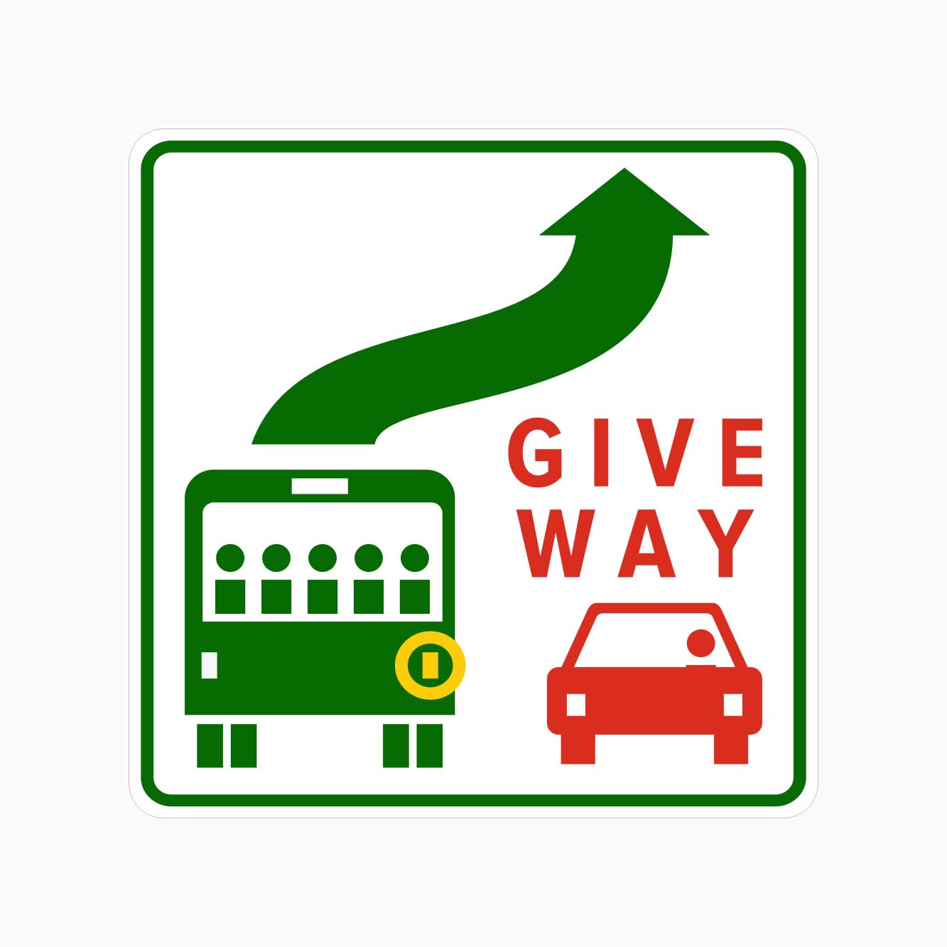 Give Way to buses Sign (Vehicle mounted sign) R6-31