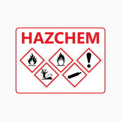 HAZCHEM GHS02-GHS03-GHS07-GHS09 -GHS04 SIGN