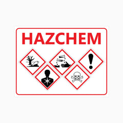 HAZCHEM GHS9-GHS05-GHS7--GHS08-GHS06 SIGN