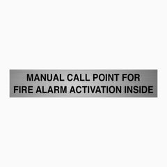 MANUAL CALL POINT FOR FIRE ALARM ACTIVATION INSIDE SIGN