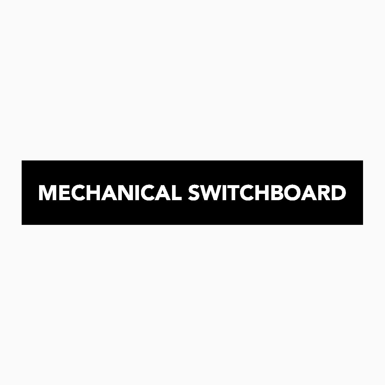 MECHANICAL SWITCHBOARD SIGN - STATUTORY SIGNS - GET SIGNS