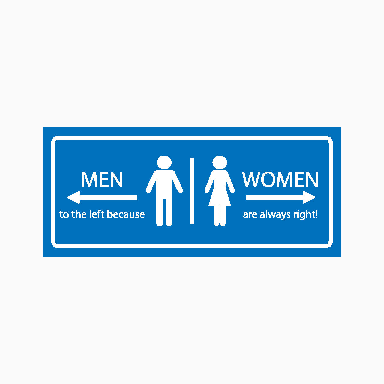 Unisex Toilet Sign (Left and Right Arrow)