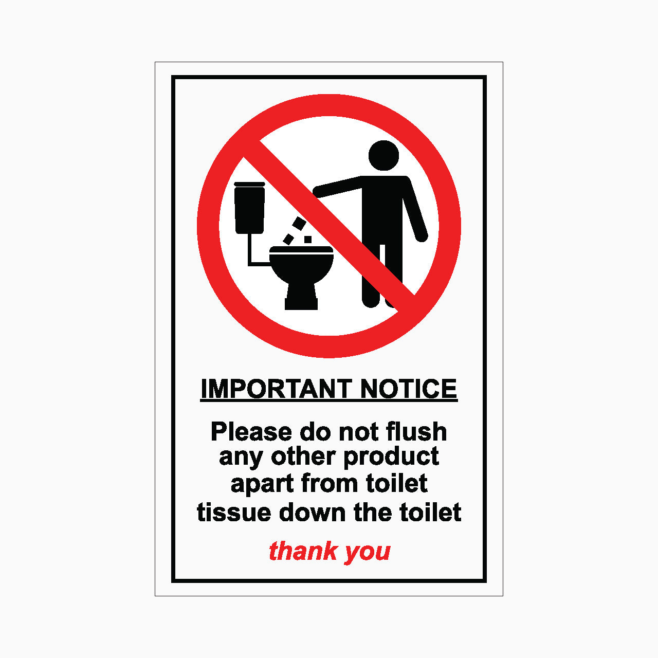 Please do not flush any other product apart from toilet tissue down th ...