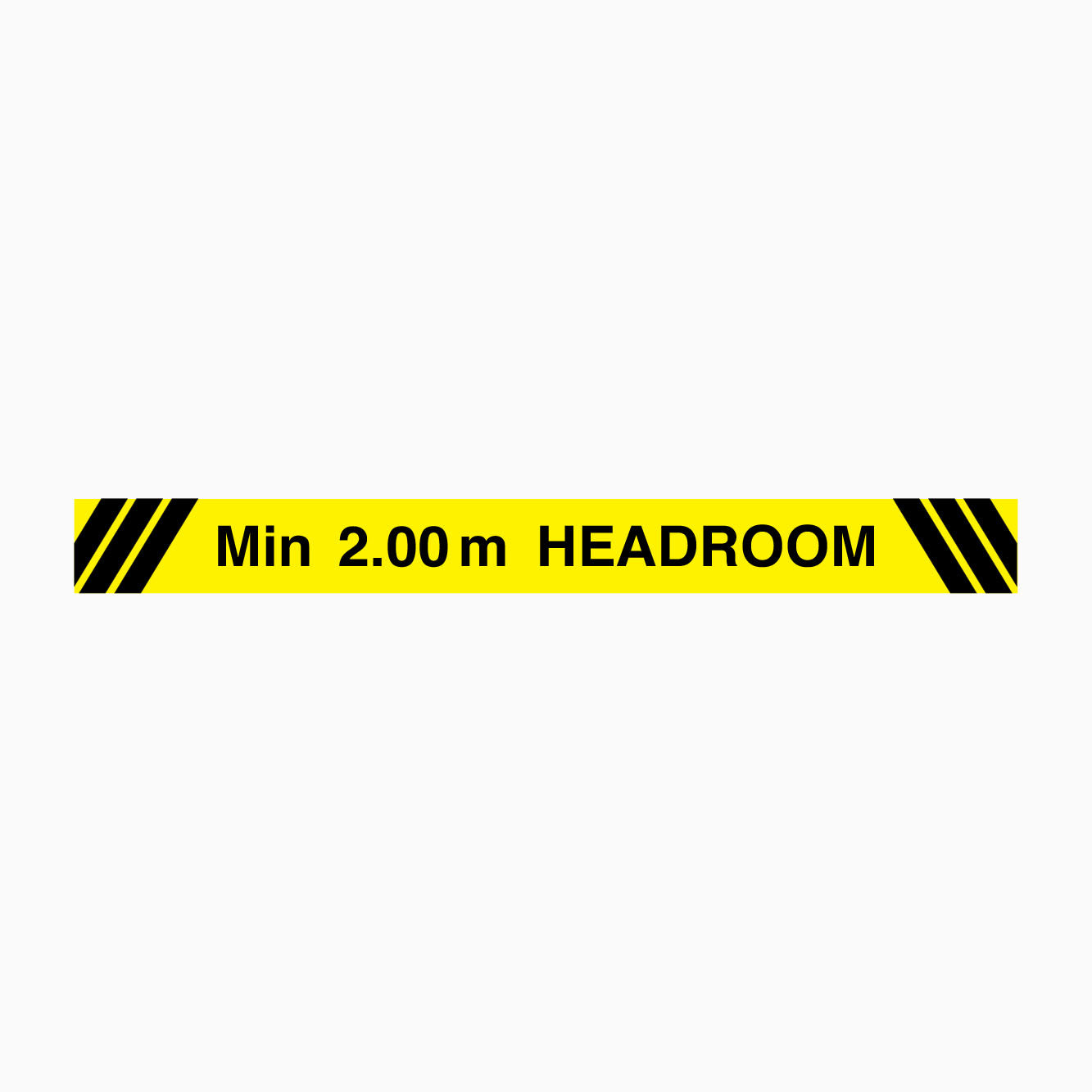 MIN 2.M HEADROOM SIGN