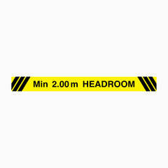 MIN 2.M HEADROOM SIGN